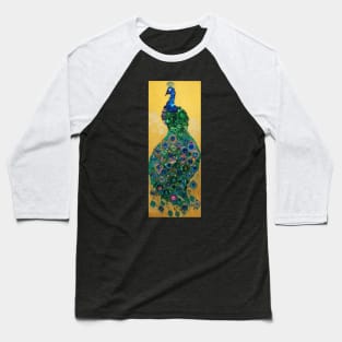 Peacock mosaic collage artwork Baseball T-Shirt